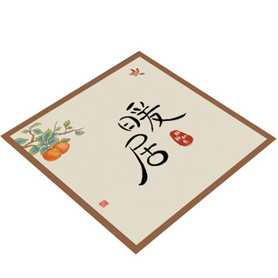 新中式国风桌布小四方老式八仙桌茶几垫餐桌垫正方形桌垫防水防油