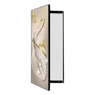 隐藏舞蹈镜子隐形全身镜卧室试衣镜悬挂家用装饰画壁挂开合穿衣镜