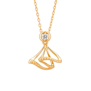 情人节TSL谢瑞麟TGOL鸟语花香18K金钻石项链新款63567