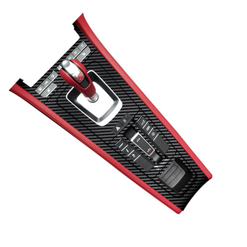 适用16-23款保时捷718车内用品内饰改装贴纸中控档位碳纤装饰贴膜