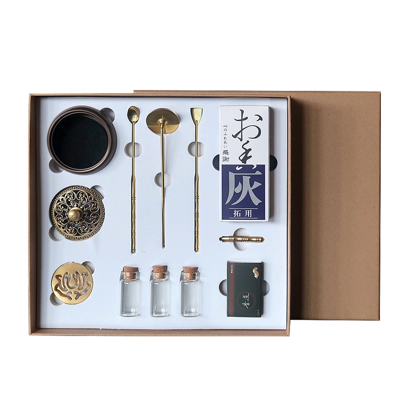 摩康堂香道工具用品铜香篆十件套