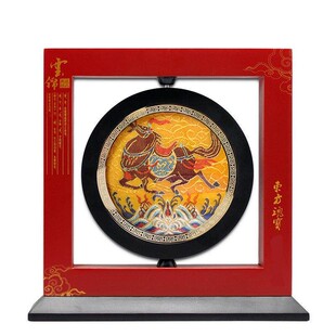 南京云锦摆件双面文创纪念装饰伴手礼礼盒商务礼品送老外定制logo