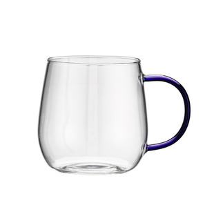 2025新款玻璃水杯大容量高硼硅家用玻璃杯带把手耐高温喝水杯子