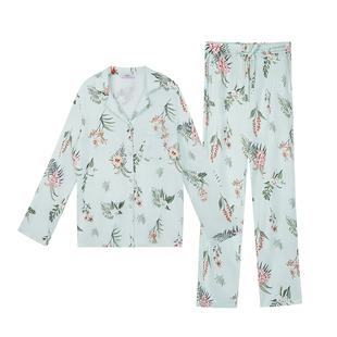 Bonny/博尼睡衣套装女轻薄无痕夏家居服短袖长袖透气宽松可外穿