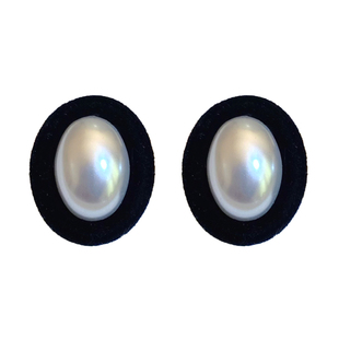 优雅女人~法式复古早秋新款珍珠耳钉夸张个性椭圆时髦潮耳环耳饰