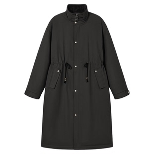 PSO Brand男装女装【假两件】立领宽松长袖风衣中长款棉服外套冬