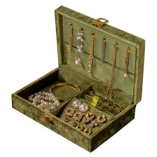 芸梦颜首饰盒大容量收纳盒丝绒旅行包高级便携珠宝手饰品盒礼物