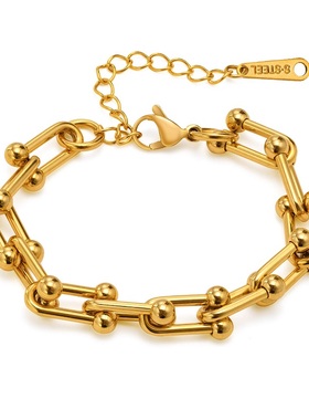 手链钛钢花篮链青金石黑玛瑙饰品