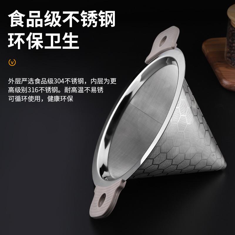 304不锈钢奶茶桶双耳茶叶过滤网滤茶器大号超细茶漏斗奶茶店专用