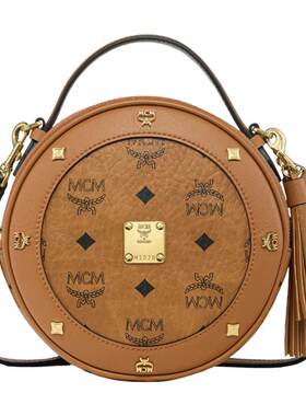 【2026新品】MCM PINA小号圆饼包斜挎铃鼓包潮流女包精致小包