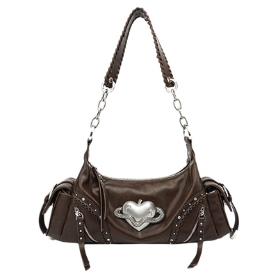 VFVF棕色机车腋下包可斜挎