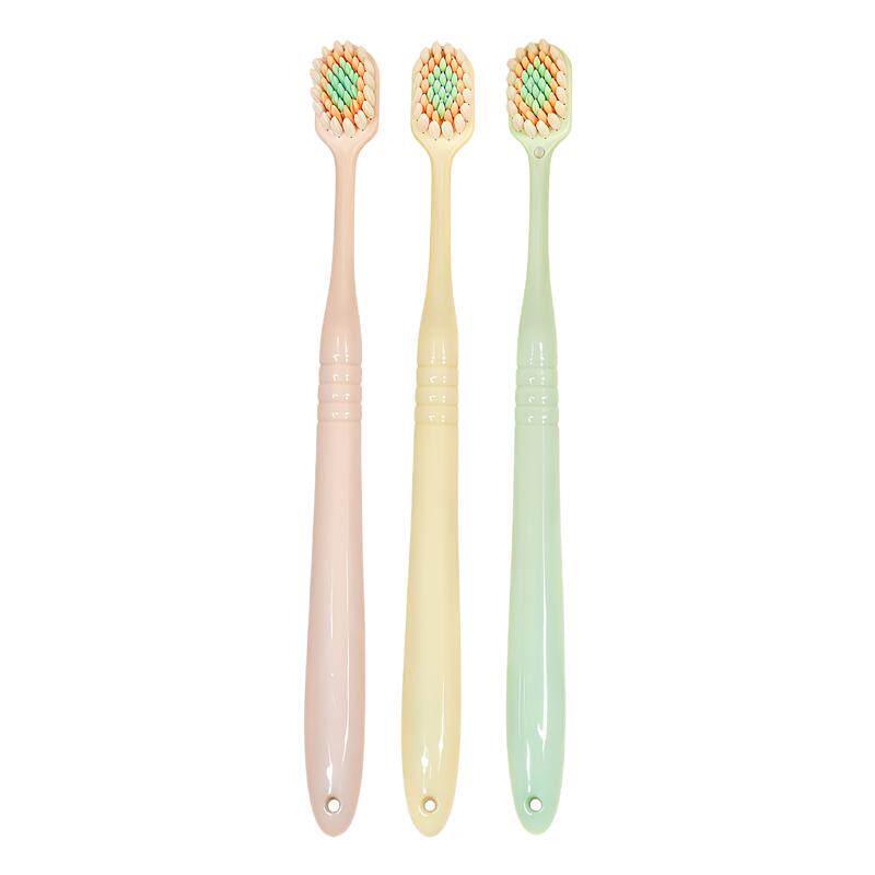牙刷软毛宽头山型凸面牙刷超细软宽薄成人家用护龈牙缝清洁家庭装