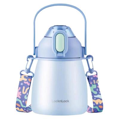 乐扣大肚保温杯1000ml吸管杯子