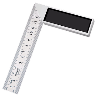 得力铝压铸钢角尺不锈钢拐尺90度木工尺多功能角度尺加厚水平直角