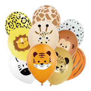 气球装饰卡通动物老虎生日周岁派对六一儿童节幼儿园教室场景布置