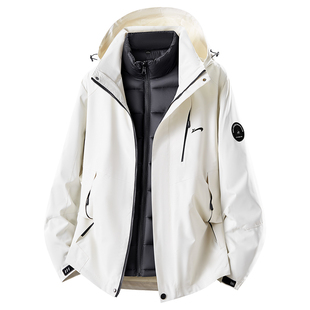 贵人鸟冲锋上衣男女款秋冬季2025年新款三合一棉服外套情侣棉袄子