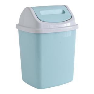 家用带盖摇盖垃圾桶有盖窄边桌面迷你卫生桶卫生间小号夹缝纸篓子