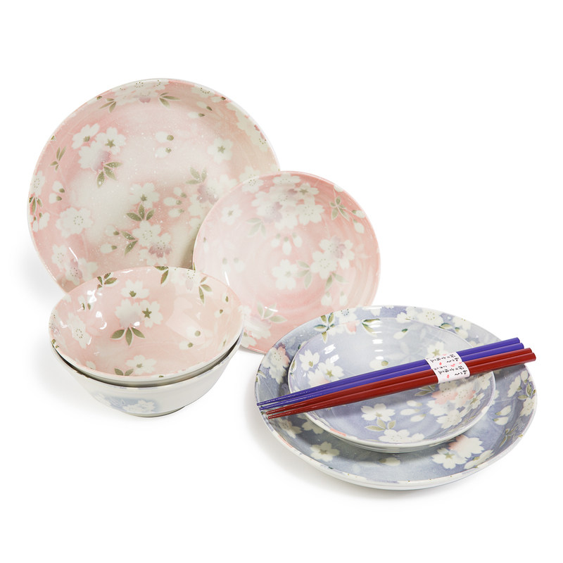 爱陶aito进口樱花礼盒日式餐具