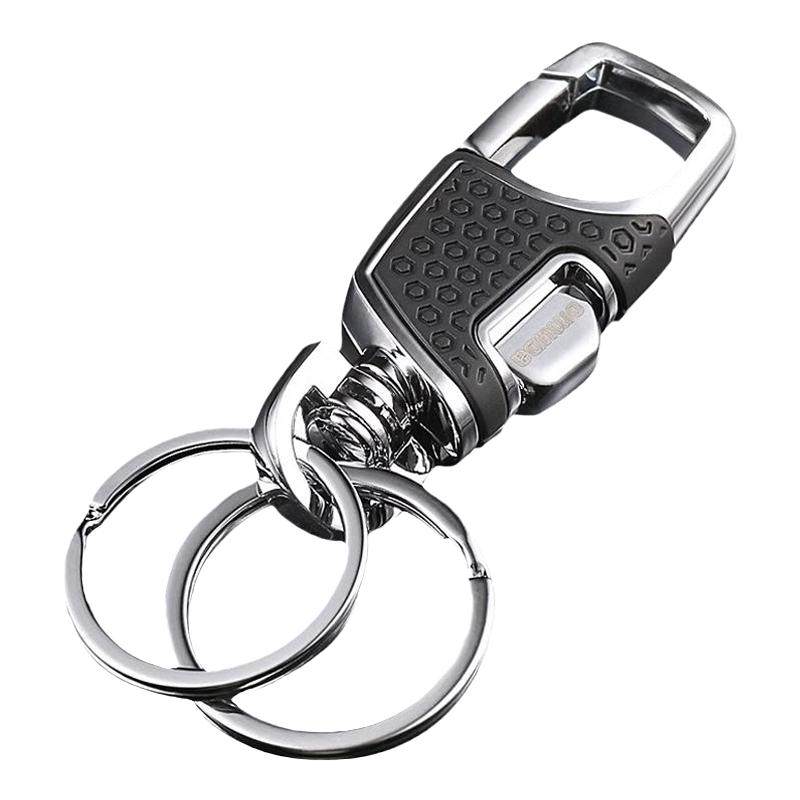 汽车钥匙扣男士腰挂钥匙链圈创意简约金属防丢锁匙挂钩耐用摩托车