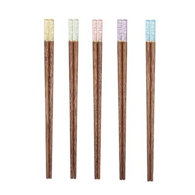 巴拉熊无漆无蜡分餐筷子天然实木