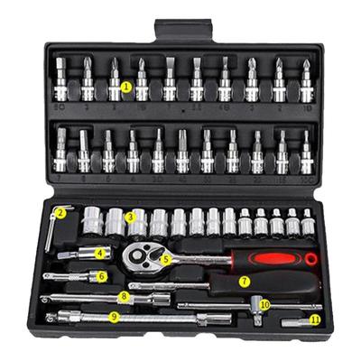 万能汽修工具套装24齿棘轮扳手套