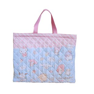 日单卡通学生补习资料袋A4文件夹袋入园入学拉链画画美术电脑拎包