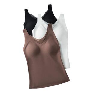 梅因斯吊带背心上衣带胸垫文胸一体式打底衫