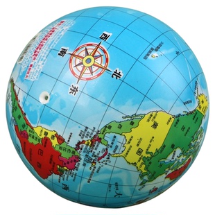 世界地图玩具球儿童拍拍球地球仪皮球小球玩具幼儿专用球宝宝中国