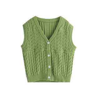 布丁哈鲁童装春装女童背心2026春秋季新款儿童针织马甲毛衣上衣