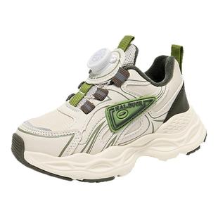 小黄鸭童鞋男童二棉鞋秋冬2025新款加绒加厚保暖儿童运动纽扣鞋潮