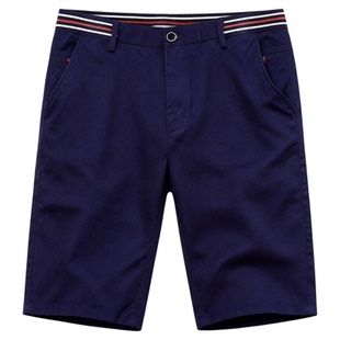 纯棉休闲短裤男夏季薄款男士五分裤运动直筒宽松中裤弹力简约裤子