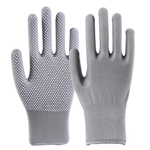 手套劳保耐磨防晒防滑工作尼龙薄款夏季干活透气点胶男女橡胶电工