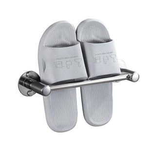 304不锈钢浴室拖鞋架墙壁挂式免打孔卫生间厕所门后收纳沥水挂架