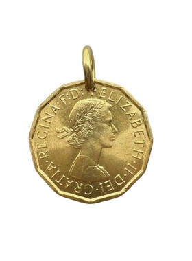1967年英国3便士多边形硬币吊坠