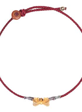 兰术女纯银国风本命年红绳送闺蜜