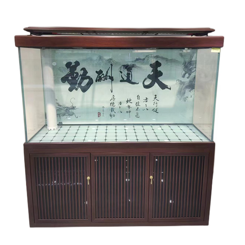 铝合金柜体超白玻璃底滤生态鱼缸
