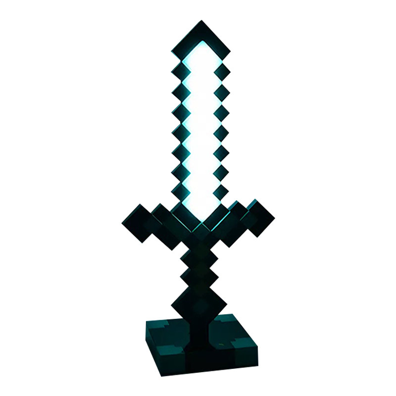 德国我的世界像素七色钻石剑发光宝剑玩具MC男女孩礼物Minecraft