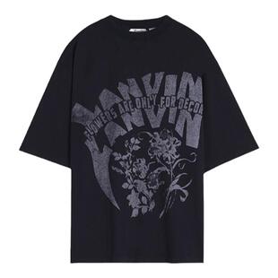 【尊享特惠】LANVIN LAB x FUTURE男女同款宽松LOGO印花T恤短袖