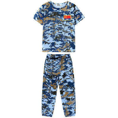 儿童迷彩服新款夏装套装男童空军军训服幼儿园小学生特种兵演出服