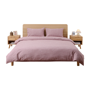 和锦生四件套 纯棉老粗布 全棉床品套件 纯色「素简」老工艺棉布