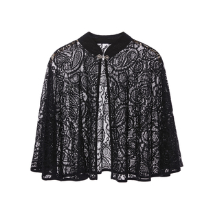 蕾丝防晒小披肩夏季配裙子妈妈斗篷披风网红旗袍外搭开衫女士外套