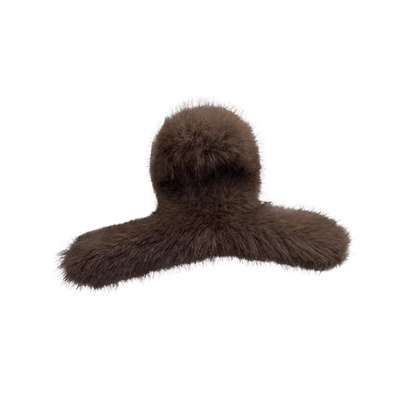 冬暖阳~简约百搭大号毛绒抓夹