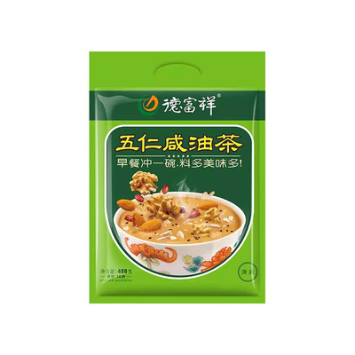德富祥油茶陕西老字号特产五仁油茶面速食清真食品早餐麦片燕麦