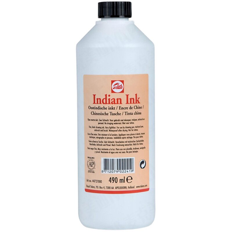 进口荷兰泰伦斯印度墨水Indian Ink30ml黑色耐光防水制图绘图墨水
