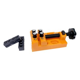 迷你台虎钳铝合金吸盘式小型平口钳文玩核桃夹工具橄榄核雕刻钻床