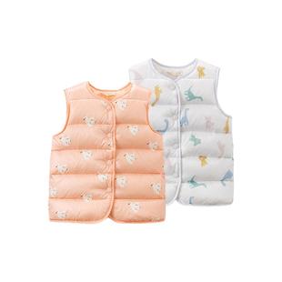 戴维贝拉儿童女童羽绒马甲冬装童装男童冬季羽绒服马甲背心外穿