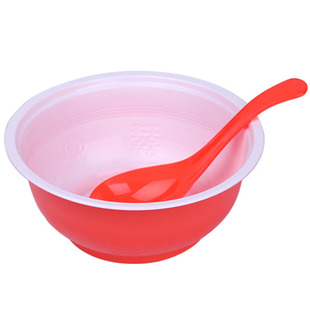 结婚用一次性碗筷套装家用环保喜庆婚宴酒席红色食品级餐具缘至家