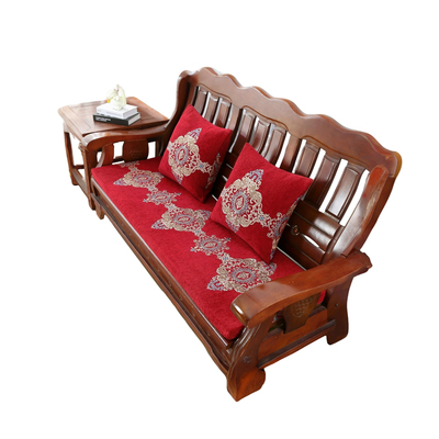 防滑可拆洗高密度海绵红木沙发垫