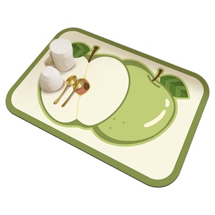 厨房台面垫沥水垫硅藻泥吸水垫子水果图案防滑餐垫隔热桌垫