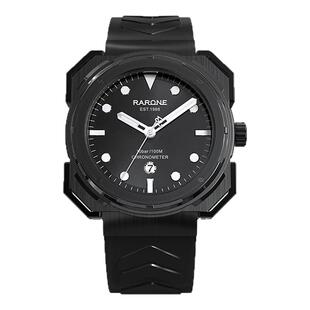 Rarone雷诺黑魔王手表男款石英腕表潮流时尚户外学生